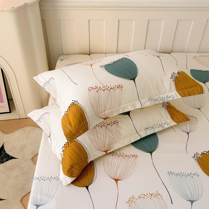 91家纺网 家纺一手货源 找家纺 2025新款加厚生态磨毛单枕套 花开浪漫