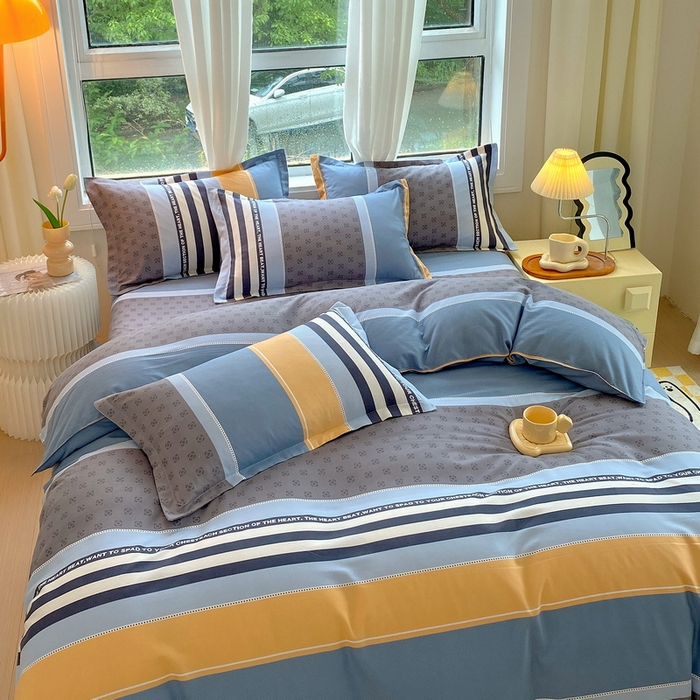 91家纺网 家纺一手货源 找家纺 帛缔思 2024新款加厚淳木棉四件套 卡纳贝斯