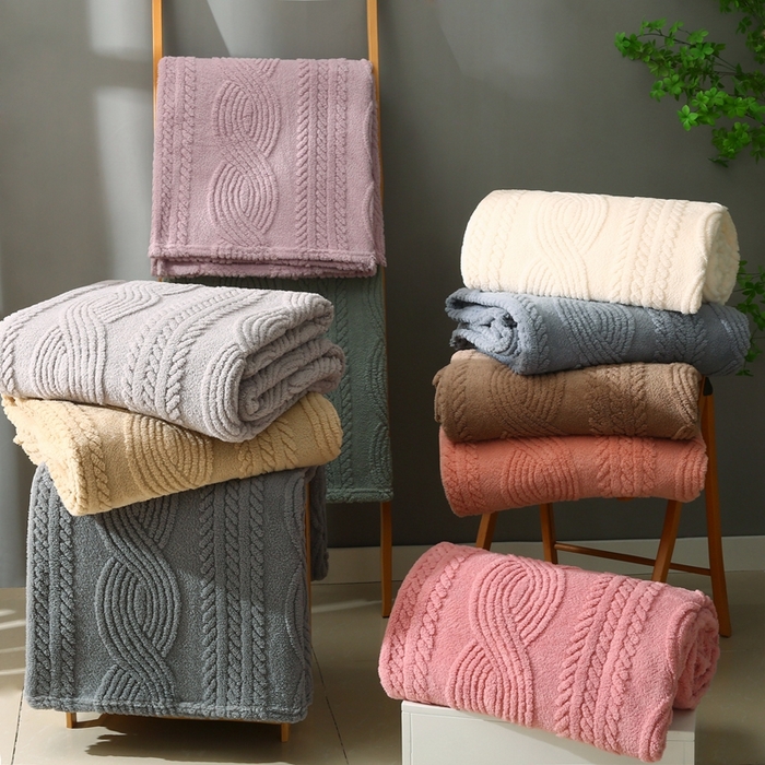 91家纺网 家纺一手货源 找家纺 （总）巴木赫 2024新款8字塔芙绒毯子毛毯