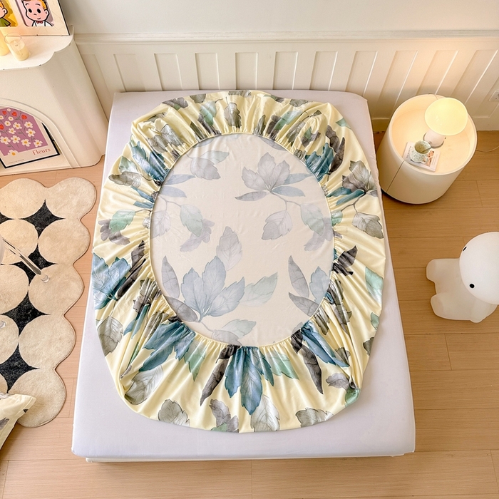 91家纺网 家纺一手货源 找家纺 2025新款加厚生态磨毛床笠四件套 水墨江南