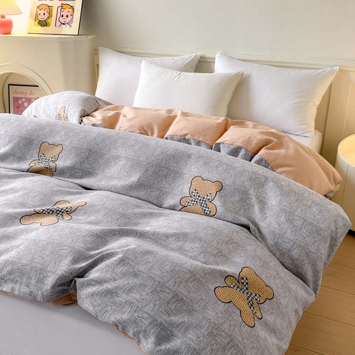 91家纺网 家纺一手货源 找家纺 2025新款加厚生态磨毛单被套 罗拉