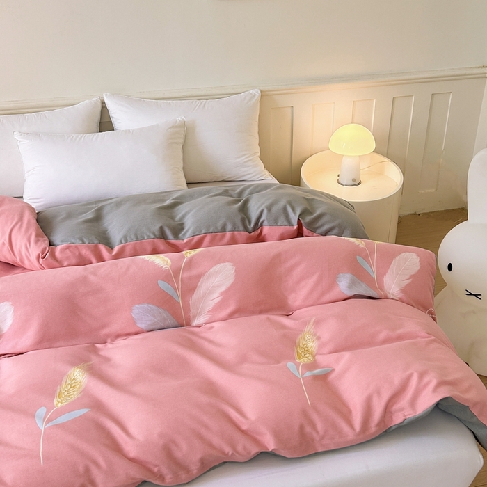 91家纺网 家纺一手货源 找家纺 2025新款加厚生态磨毛单被套 花羽庭