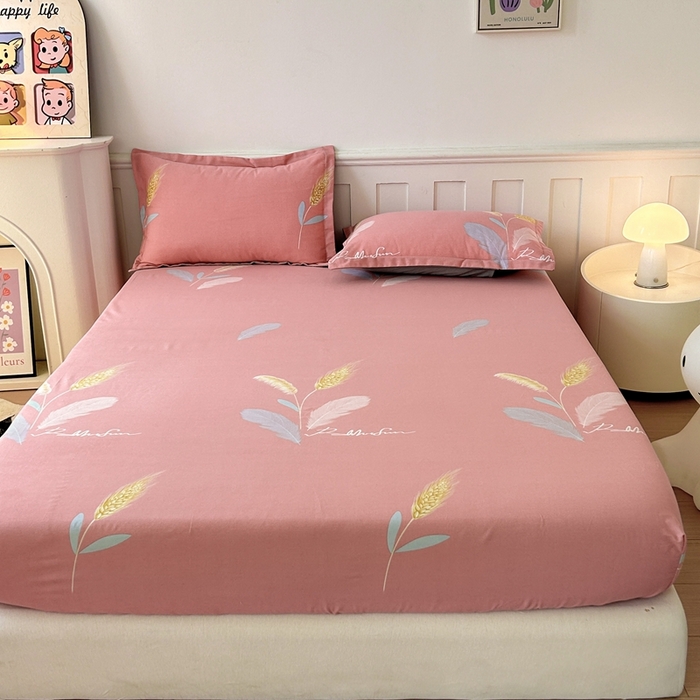 91家纺网 家纺一手货源 找家纺 2025新款加厚生态磨毛单床笠 花羽庭