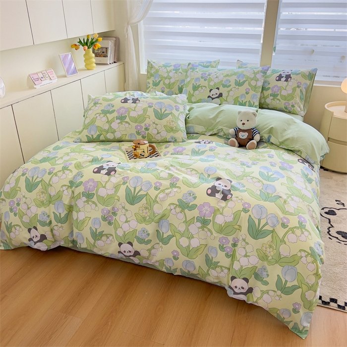 91家纺网 家纺一手货源 找家纺 红馆 2025年全棉12868印花系列四件套恋恋夏日