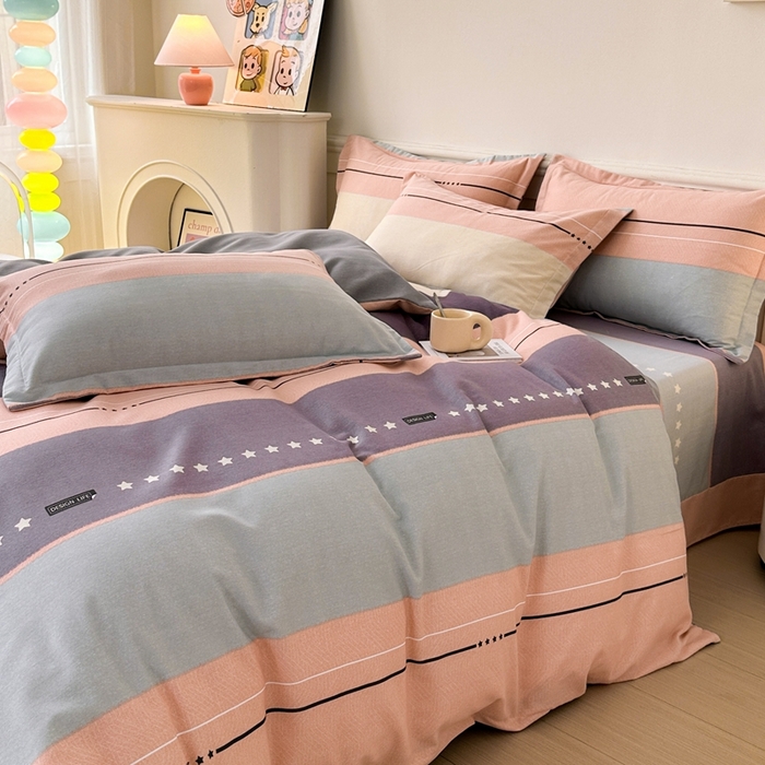 91家纺网 家纺一手货源 找家纺 2025新款加厚生态磨毛床单四件套 杰森