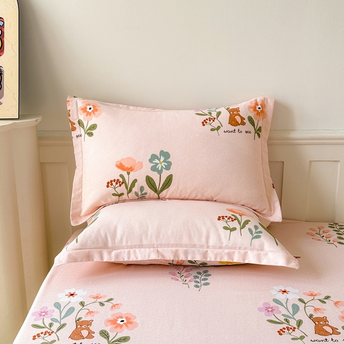 91家纺网 家纺一手货源 找家纺 2025新款加厚生态磨毛单枕套 西西里