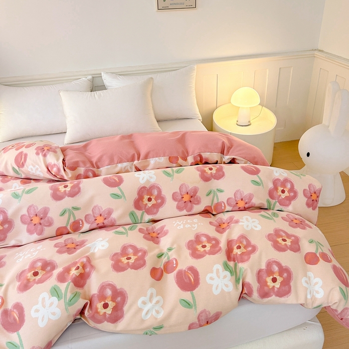 91家纺网 家纺一手货源 找家纺 2025新款加厚生态磨毛单被套 芬妮