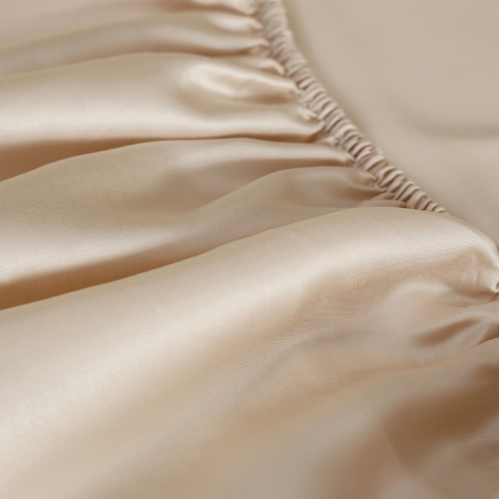 91家纺网 家纺一手货源 找家纺 轩和 2025新款A类LF60S兰精天丝单品床笠 奶酪黄