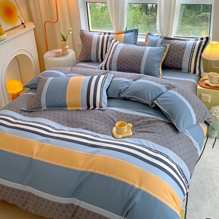 91家纺网 家纺一手货源 找家纺 帛缔思 2024新款加厚淳木棉四件套 卡纳贝斯