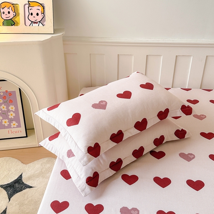 91家纺网 家纺一手货源 找家纺 2025新款加厚生态磨毛单枕套 完美恋人