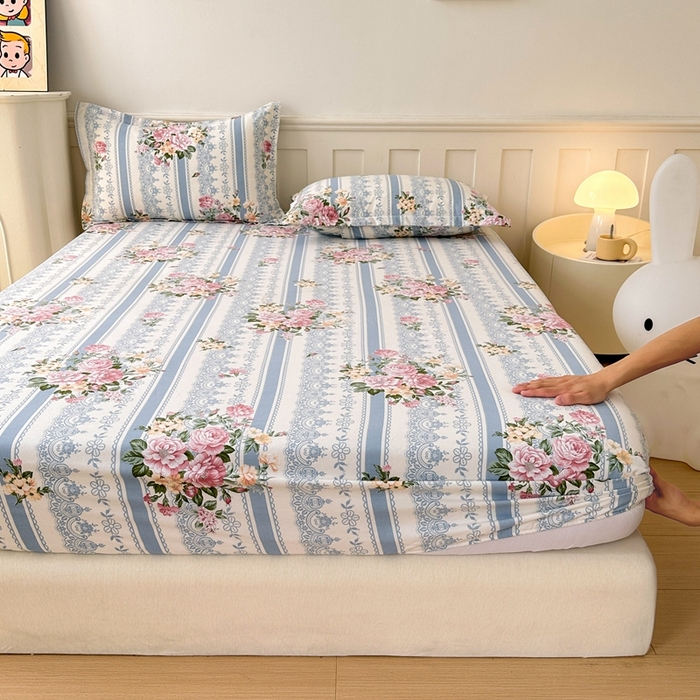 91家纺网 家纺一手货源 找家纺 2025新款加厚生态磨毛单床笠 法芙娜