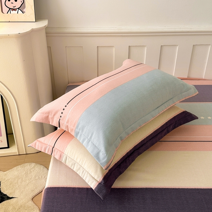 91家纺网 家纺一手货源 找家纺 2025新款加厚生态磨毛单枕套 杰森