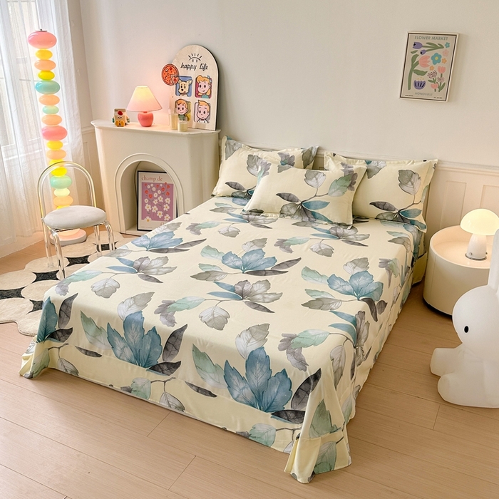 91家纺网 家纺一手货源 找家纺 2025新款加厚生态磨毛单床单 水墨江南