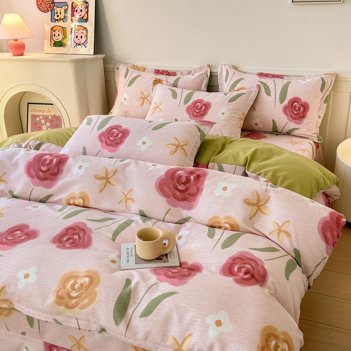 91家纺网 家纺一手货源 找家纺 2025新款加厚生态磨毛床单四件套 知否