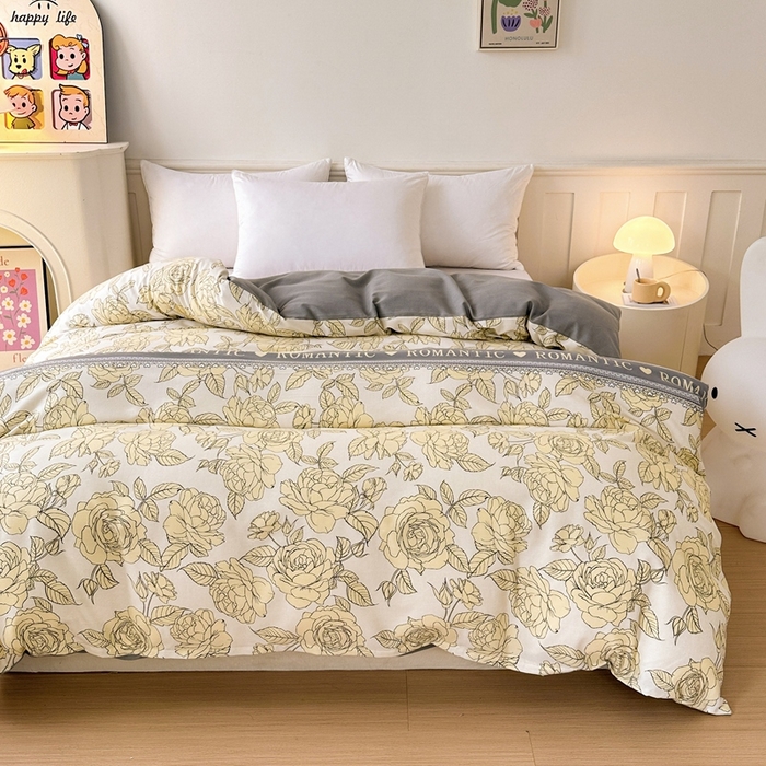 91家纺网 家纺一手货源 找家纺 2025新款加厚生态磨毛单被套 初恋