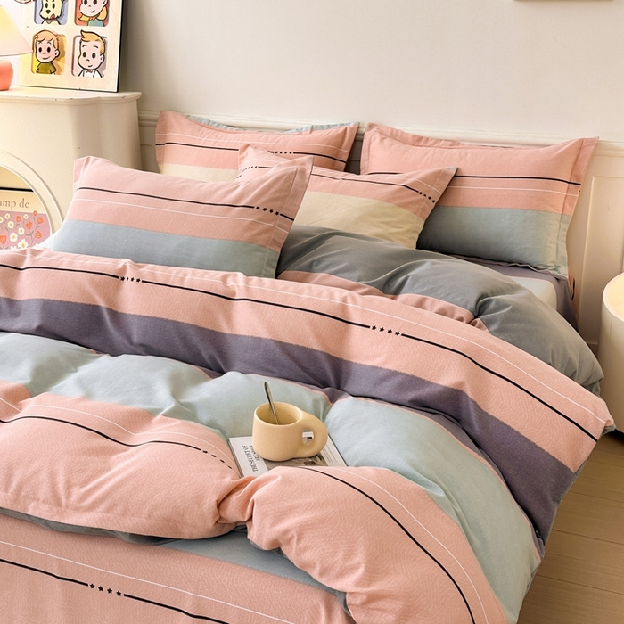 91家纺网 家纺一手货源 找家纺 2025新款加厚生态磨毛床单四件套 杰森