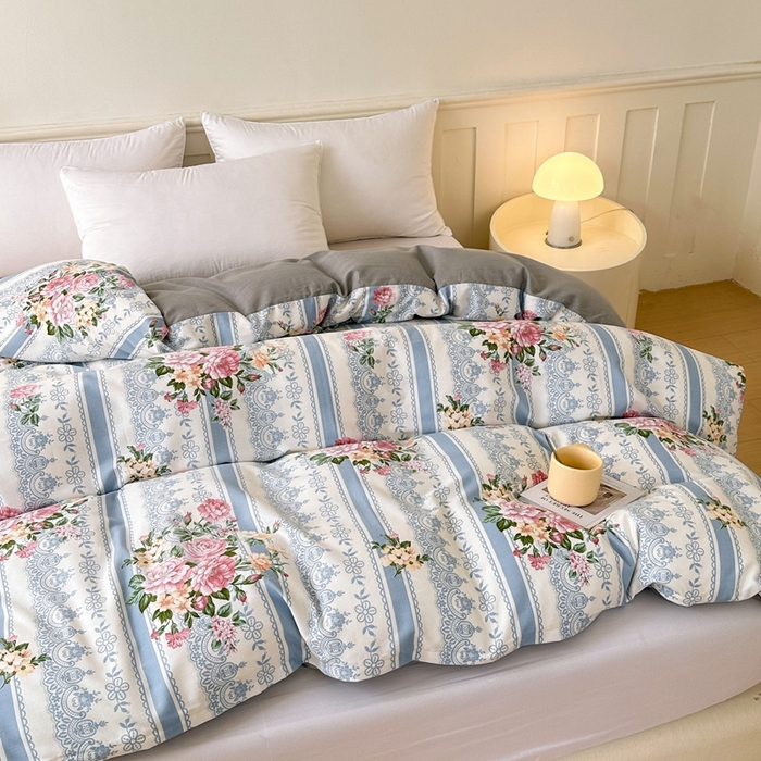 91家纺网 家纺一手货源 找家纺 2025新款加厚生态磨毛单被套 法芙娜