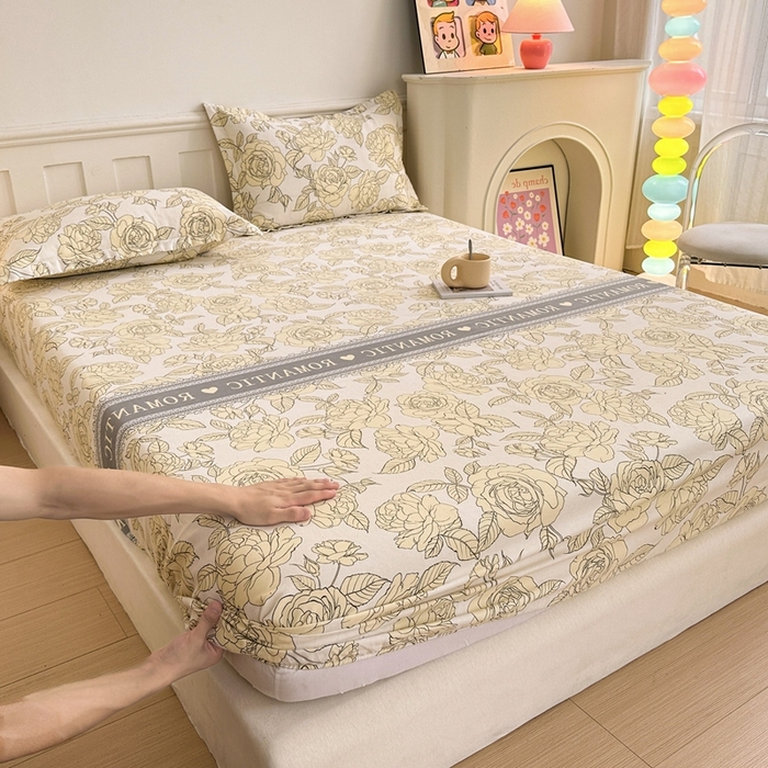 91家纺网 家纺一手货源 找家纺 2025新款加厚生态磨毛单床笠 初恋