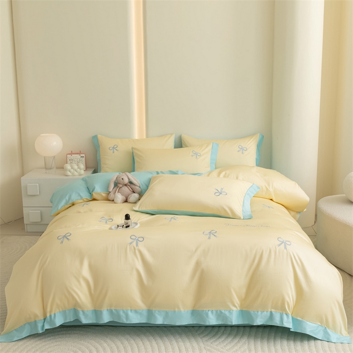 91家纺网 家纺一手货源 找家纺 （总）小久久（小九九） 2024新款A类全棉刺绣四件套-甜梦