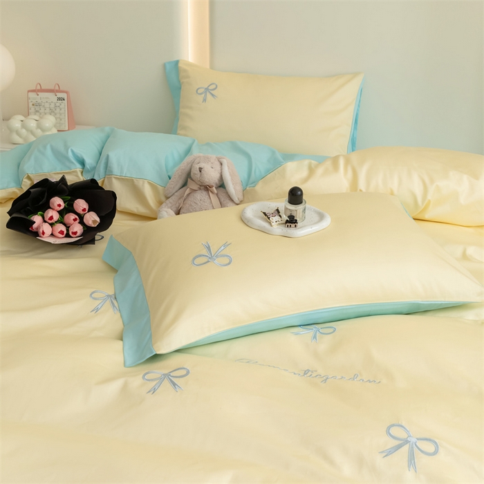 91家纺网 家纺一手货源 找家纺 （总）小久久（小九九） 2024新款A类全棉刺绣四件套-甜梦