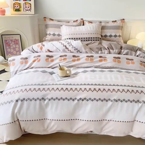 91家纺网 家纺一手货源 找家纺 2025新款加厚生态磨毛床笠四件套 卡蜜拉