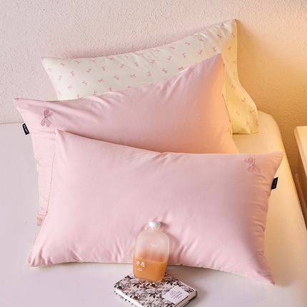 2024新款全棉纯棉印花刺绣单枕套卡通一对装 蝶舞结梦