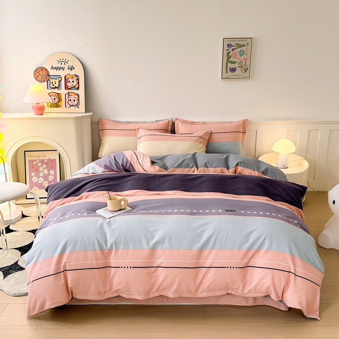 91家纺网 家纺一手货源 找家纺 2025新款加厚生态磨毛床单四件套 杰森