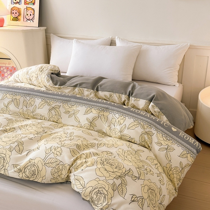 91家纺网 家纺一手货源 找家纺 2025新款加厚生态磨毛单被套 初恋