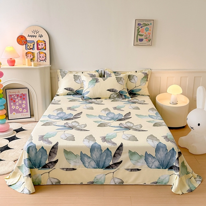 91家纺网 家纺一手货源 找家纺 2025新款加厚生态磨毛单床单 水墨江南