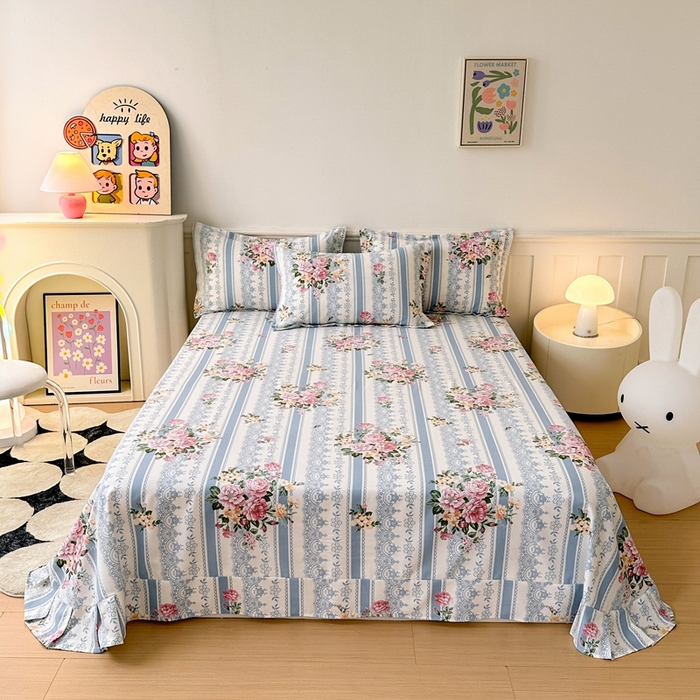 91家纺网 家纺一手货源 找家纺 2025新款加厚生态磨毛单床单 法芙娜