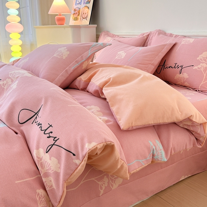 91家纺网 家纺一手货源 找家纺 2025新款加厚生态磨毛床单四件套 清风觅影