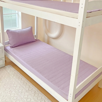 漫时光 2025新款纯棉素色床盖学生宿舍夹棉床笠 绝绝紫