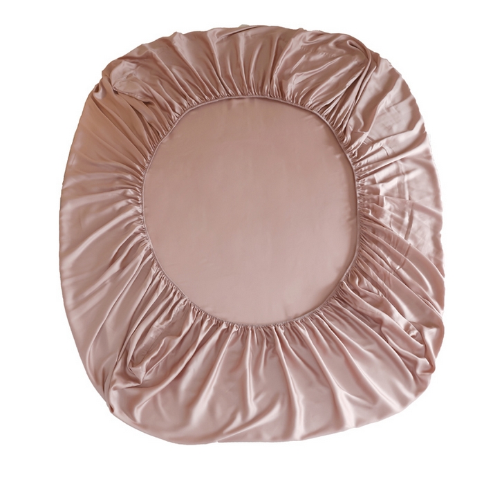 91家纺网 家纺一手货源 找家纺 轩和 2025新款A类LF60S兰精天丝单品床笠 胭脂粉