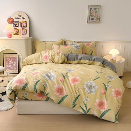 91家纺网 家纺一手货源 找家纺 （总）2025新款加厚生态磨毛床笠四件套