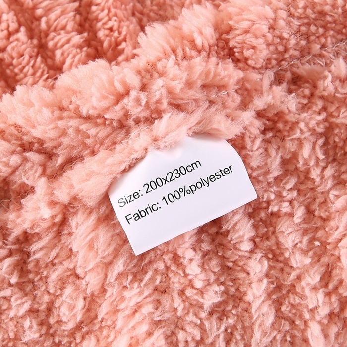 91家纺网 家纺一手货源 找家纺 巴木赫 2024新款8字塔芙绒毯子毛毯 玉粉