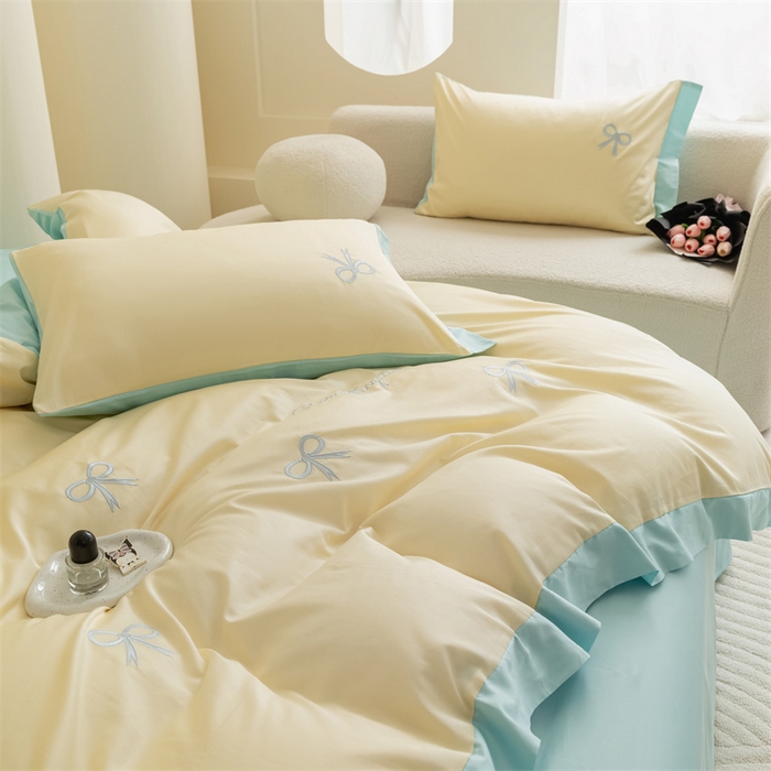 91家纺网 家纺一手货源 找家纺 （总）小久久（小九九） 2024新款A类全棉刺绣四件套-甜梦