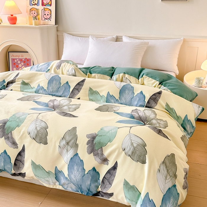 91家纺网 家纺一手货源 找家纺 2025新款加厚生态磨毛单被套 水墨江南