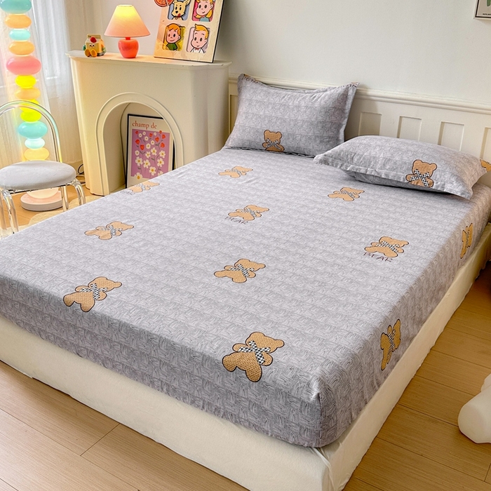 91家纺网 家纺一手货源 找家纺 2025新款加厚生态磨毛床笠四件套 罗拉