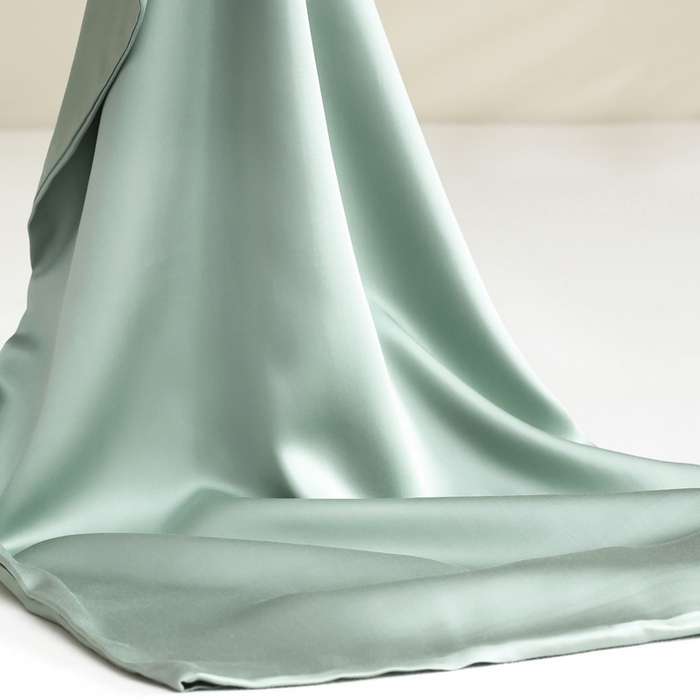 91家纺网 家纺一手货源 找家纺 轩和 2025新款A类LF60S兰精天丝单品枕套 春熙绿