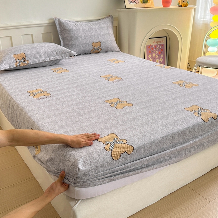 91家纺网 家纺一手货源 找家纺 2025新款加厚生态磨毛床笠四件套 罗拉