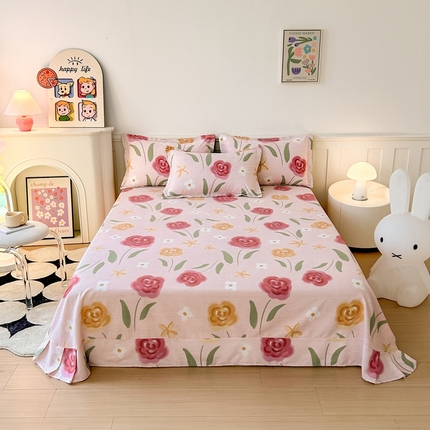 2025新款加厚生态磨毛单床单 知否