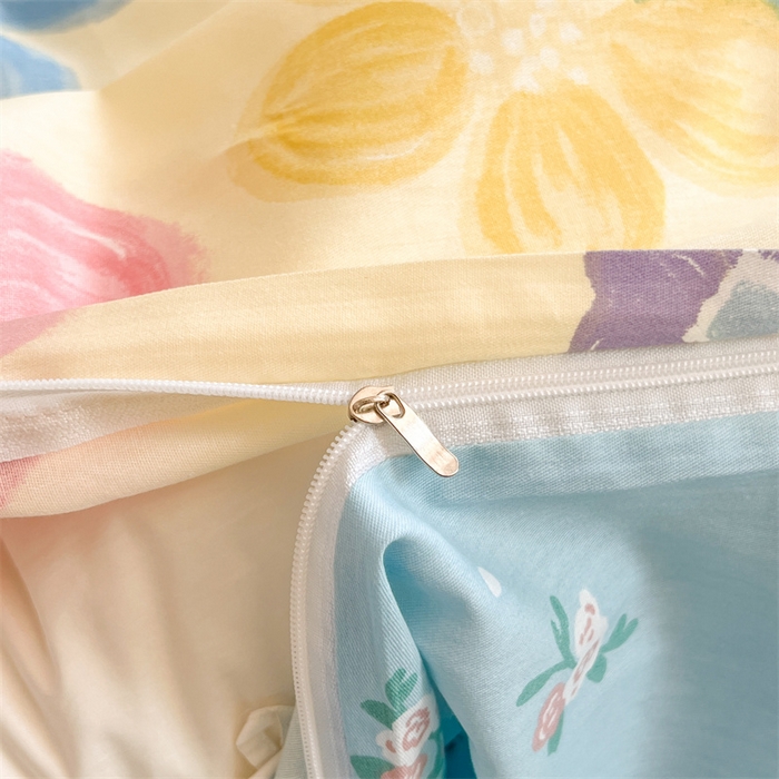 91家纺网 家纺一手货源 找家纺 红馆 2025年全棉12868印花系列四件套花屿芷