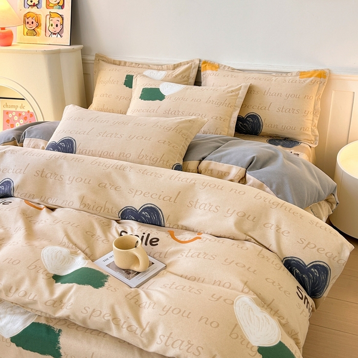 91家纺网 家纺一手货源 找家纺 2025新款加厚生态磨毛单枕套 微笑生活