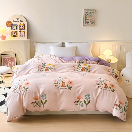 91家纺网 家纺一手货源 找家纺 （总）2025新款加厚生态磨毛单被套