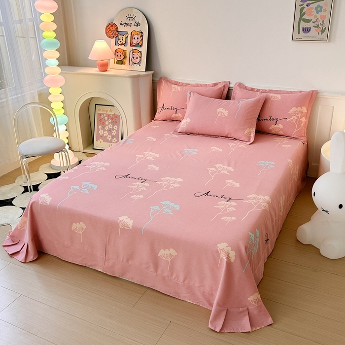 91家纺网 家纺一手货源 找家纺 2025新款加厚生态磨毛单床单 清风觅影