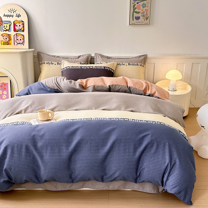 91家纺网 家纺一手货源 找家纺 2025新款加厚生态磨毛床单四件套 塞利维亚