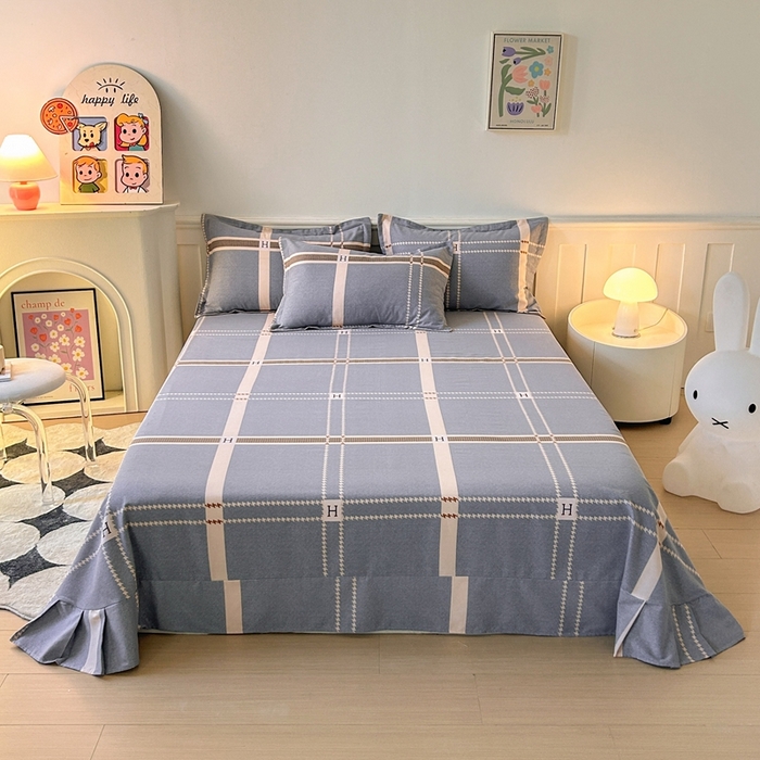 91家纺网 家纺一手货源 找家纺 2025新款加厚生态磨毛单床单 兰迪