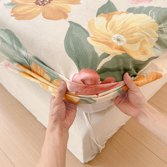 91家纺网 家纺一手货源 找家纺 2025新款加厚生态磨毛床笠四件套 梦若菲