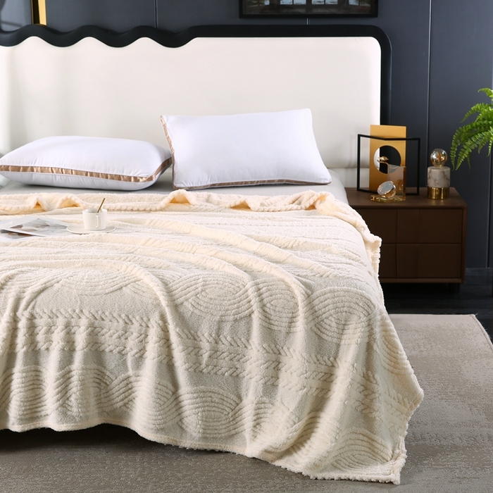 91家纺网 家纺一手货源 找家纺 （总）巴木赫 2024新款8字塔芙绒毯子毛毯