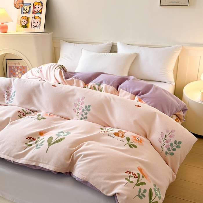 91家纺网 家纺一手货源 找家纺 2025新款加厚生态磨毛单被套 西西里